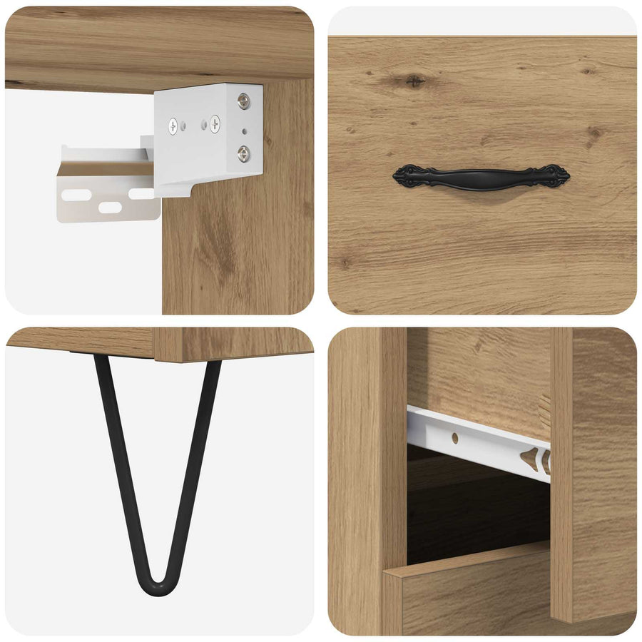 Hoge kast Artisan Eiken 69,5 x 32,5 x 180 cm Bewerkt hout