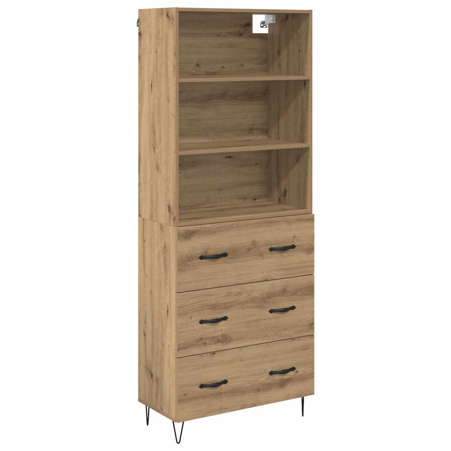 Hoge kast Artisan Eiken 69,5 x 32,5 x 180 cm Bewerkt hout