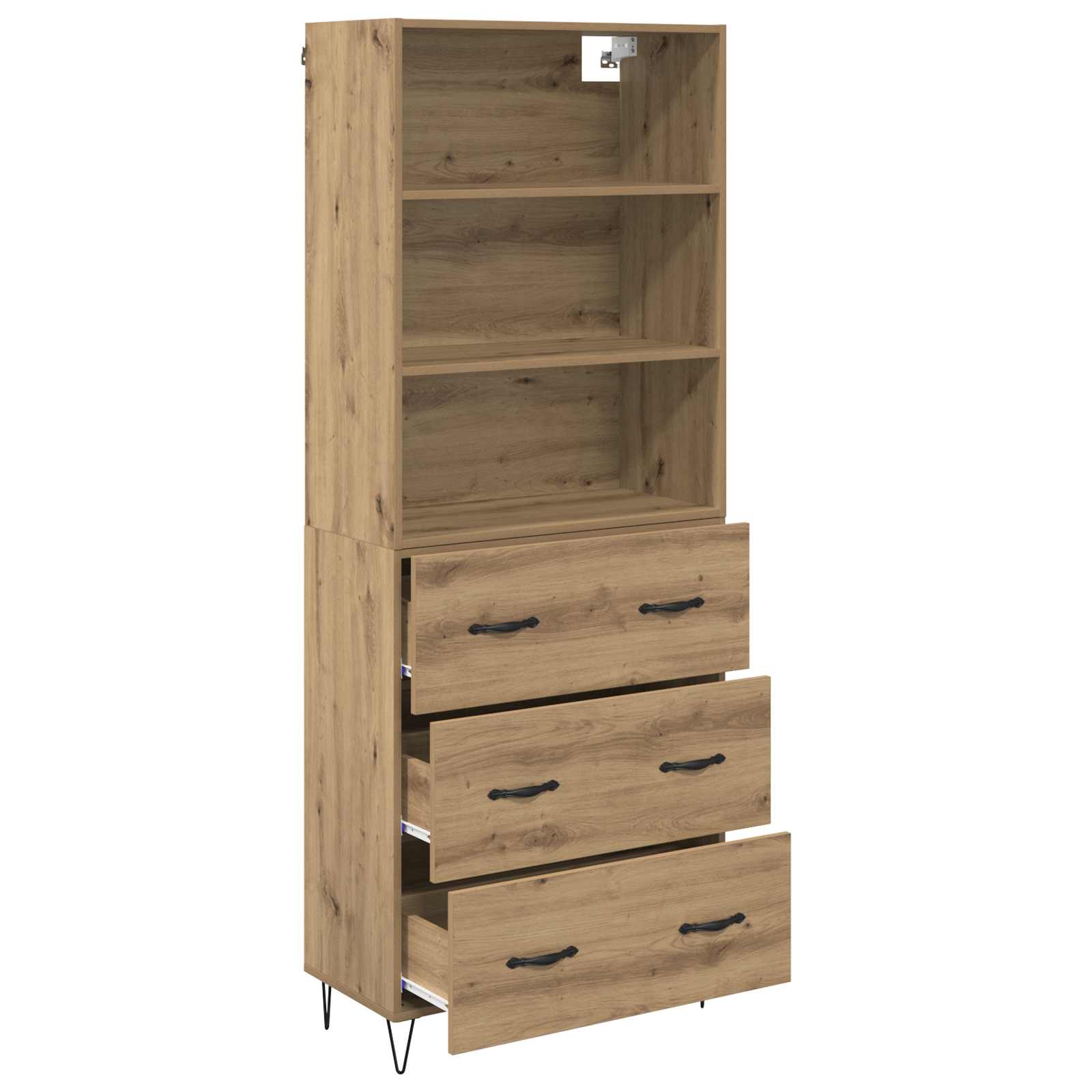 Hoge kast Artisan Eiken 69,5 x 32,5 x 180 cm Bewerkt hout