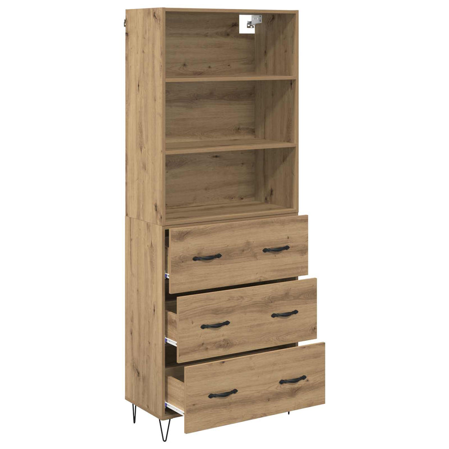 Hoge kast Artisan Eiken 69,5 x 32,5 x 180 cm Bewerkt hout