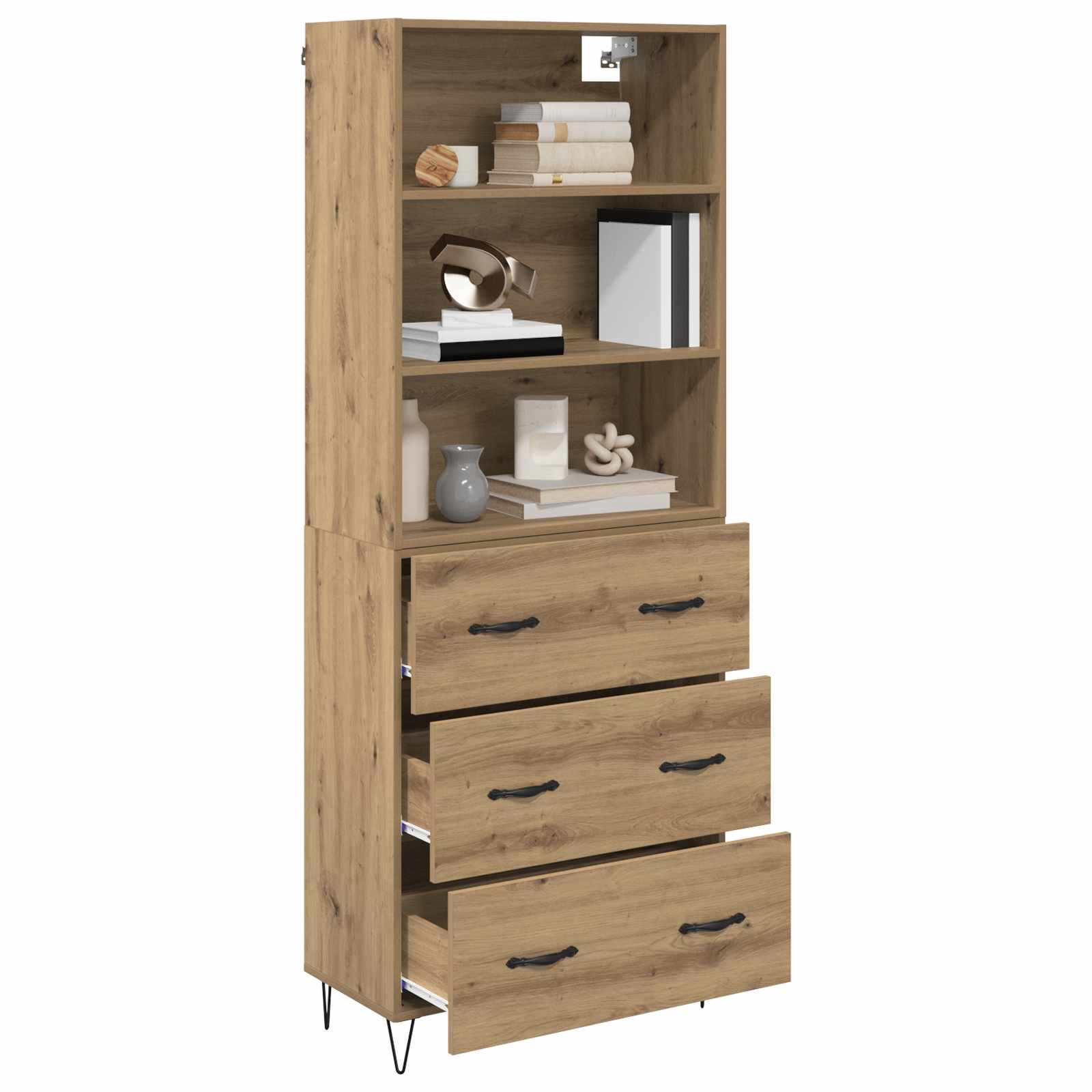 Hoge kast Artisan Eiken 69,5 x 32,5 x 180 cm Bewerkt hout