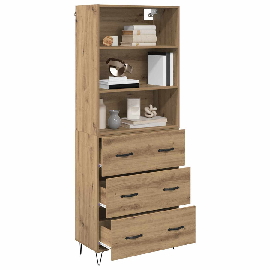 Hoge kast Artisan Eiken 69,5 x 32,5 x 180 cm Bewerkt hout