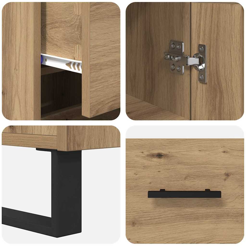 Highboard Artisan Eiken 34,5 x 34 x 180 cm Bewerkt hout