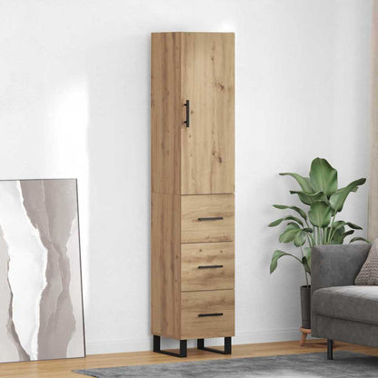 Highboard Artisan Eiken 34,5 x 34 x 180 cm Bewerkt hout