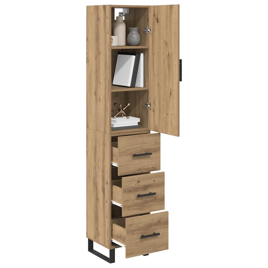 Highboard Artisan Eiken 34,5 x 34 x 180 cm Bewerkt hout
