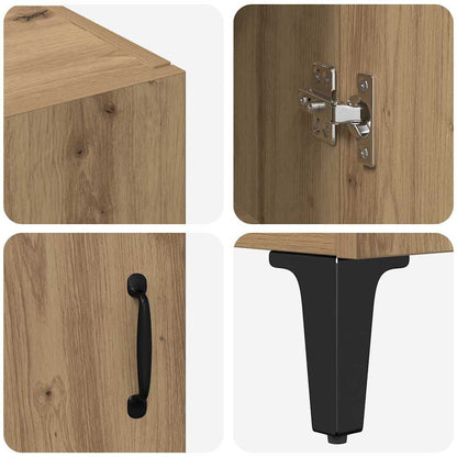 Highboard Artisan Eiken 69,5 x 34 x 180 cm Bewerkt hout