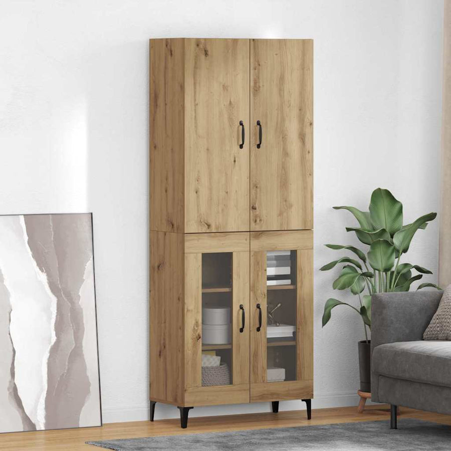 Highboard Artisan Eiken 69,5 x 34 x 180 cm Bewerkt hout