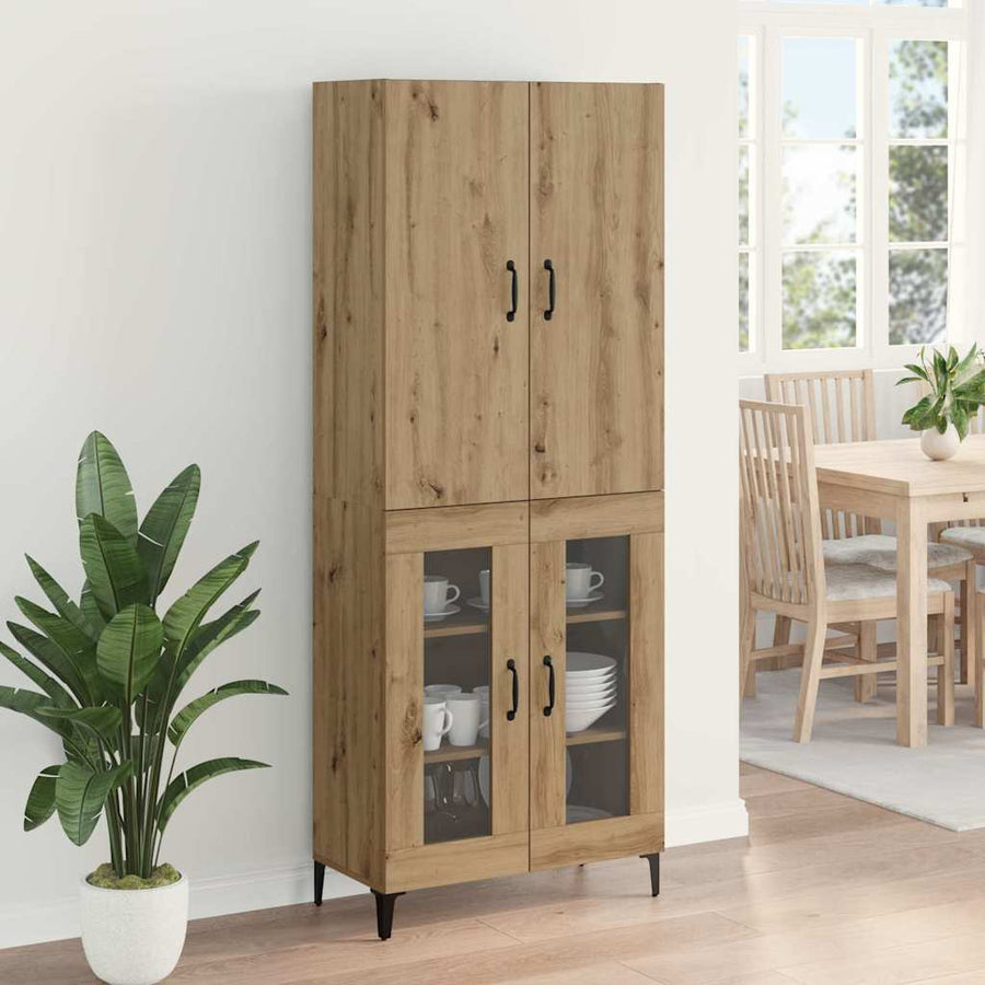 Highboard Artisan Eiken 69,5 x 34 x 180 cm Bewerkt hout