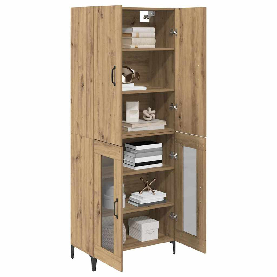 Highboard Artisan Eiken 69,5 x 34 x 180 cm Bewerkt hout