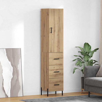 Highboard Artisan Eiken 34,5 x 34 x 180 cm Bewerkt hout