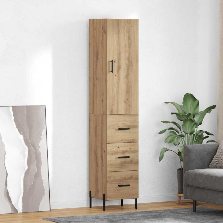 Highboard Artisan Eiken 34,5 x 34 x 180 cm Bewerkt hout