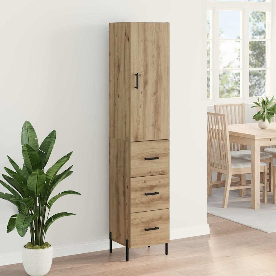 Highboard Artisan Eiken 34,5 x 34 x 180 cm Bewerkt hout