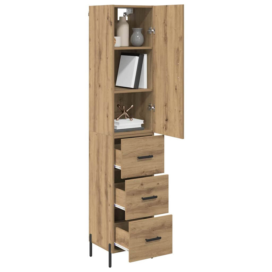 Highboard Artisan Eiken 34,5 x 34 x 180 cm Bewerkt hout
