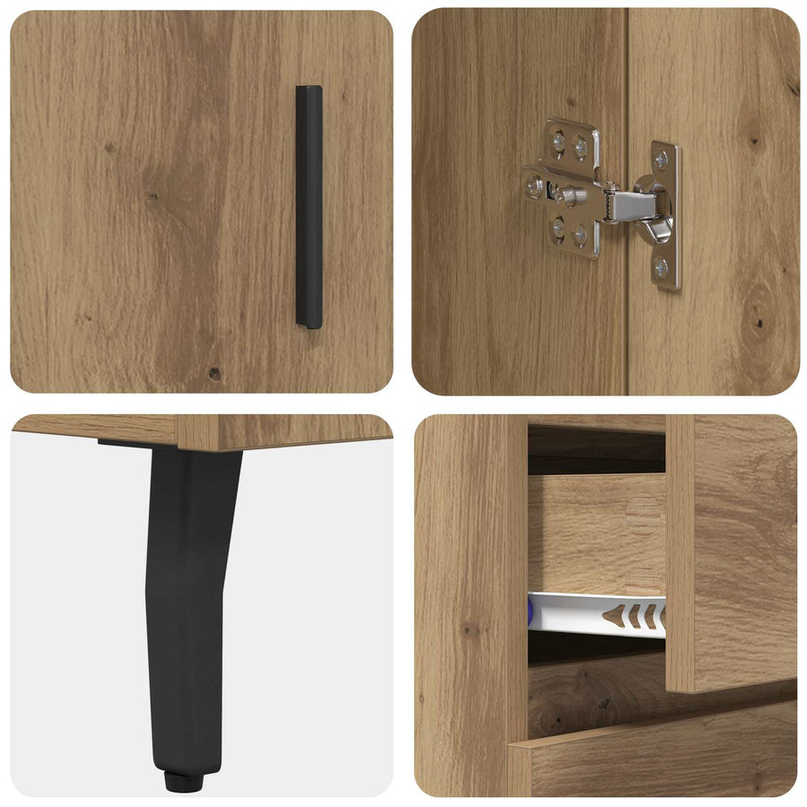 Hoge kast met lade Artisan Eiken 69,5 x 34 x 180 cm