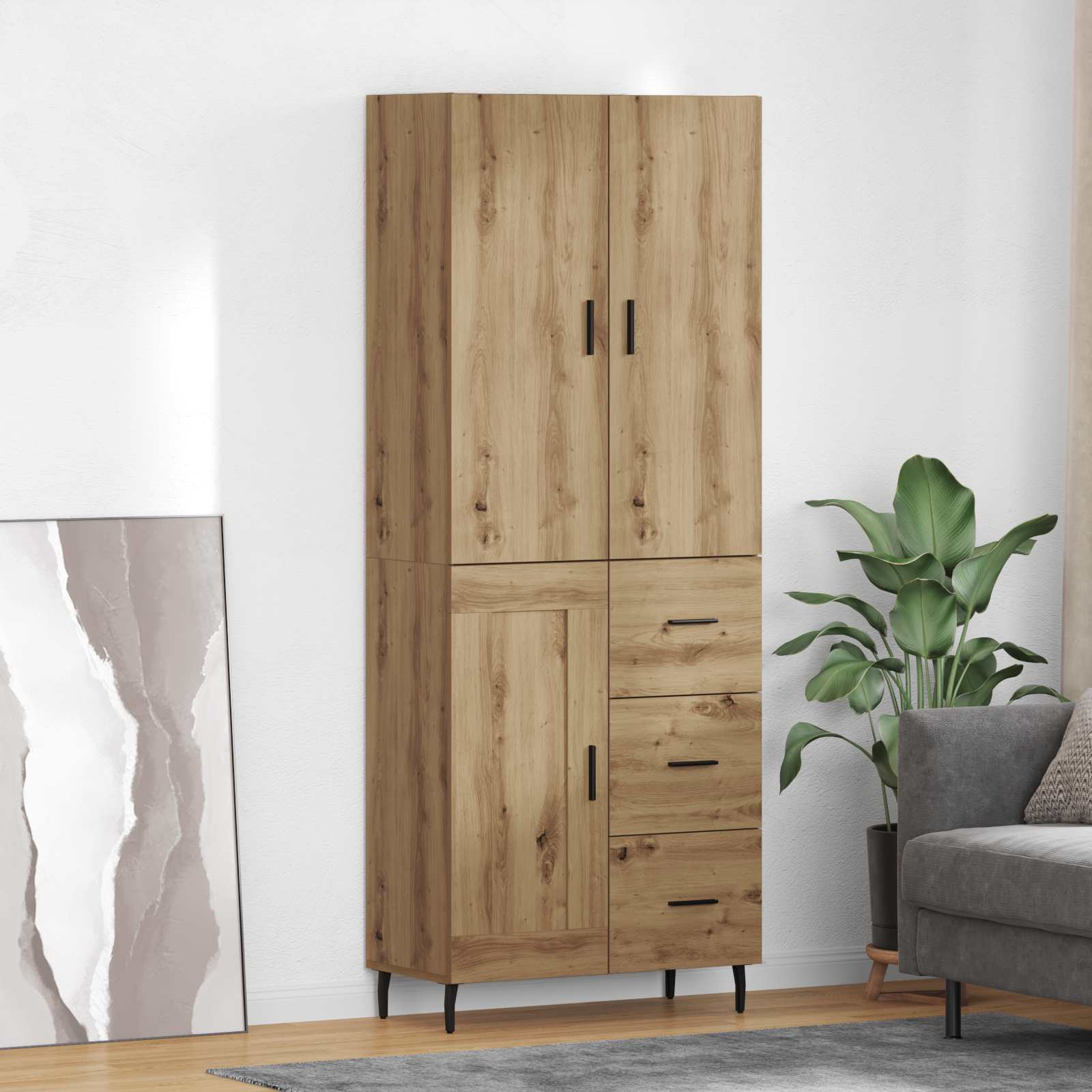 Hoge kast met lade Artisan Eiken 69,5 x 34 x 180 cm