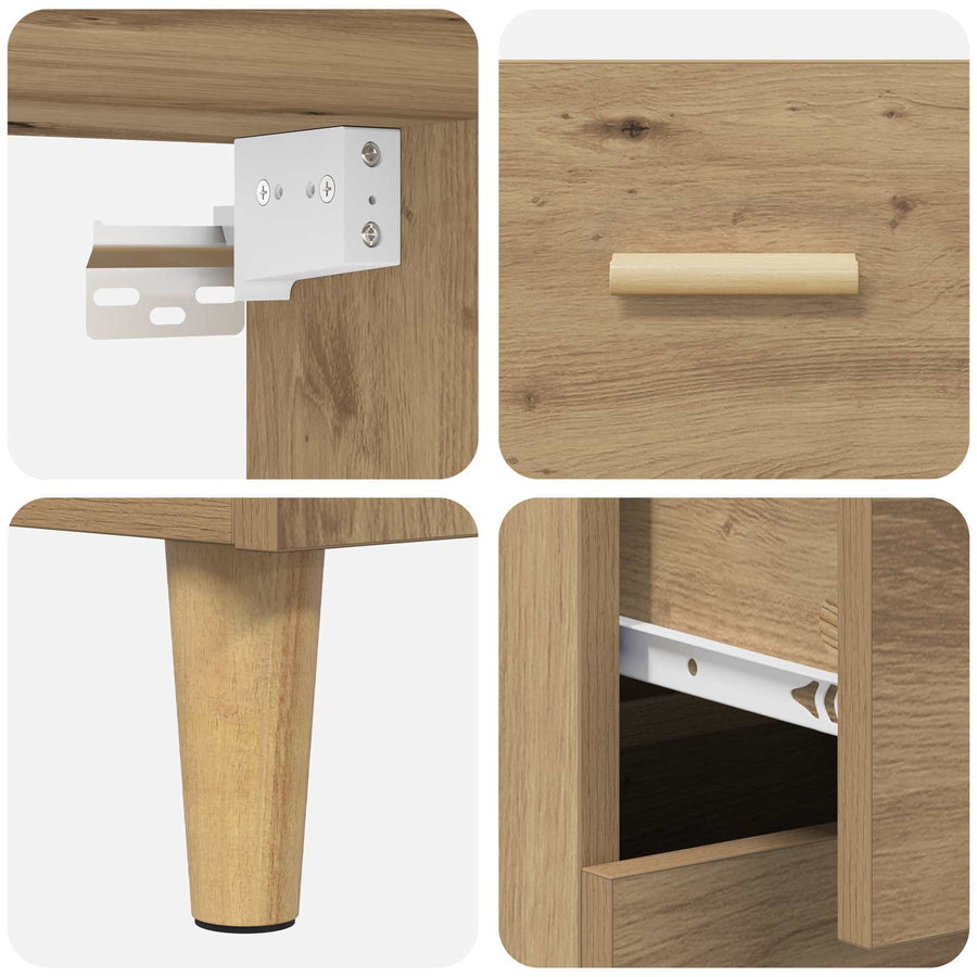 Hoge kast Artisan Eiken 69,5 x 32,5 x 180 cm Bewerkt hout