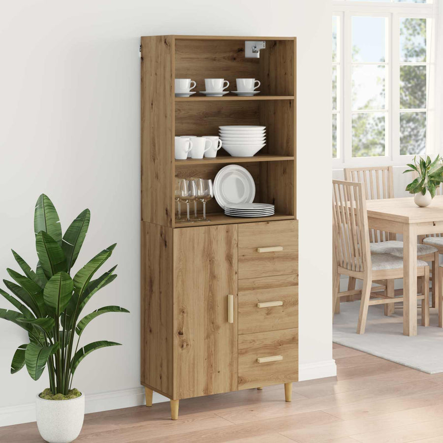 Hoge kast Artisan Eiken 69,5 x 32,5 x 180 cm Bewerkt hout