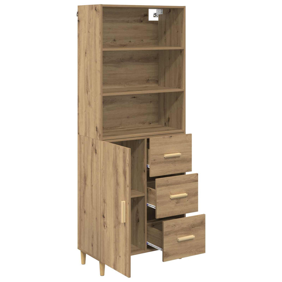 Hoge kast Artisan Eiken 69,5 x 32,5 x 180 cm Bewerkt hout