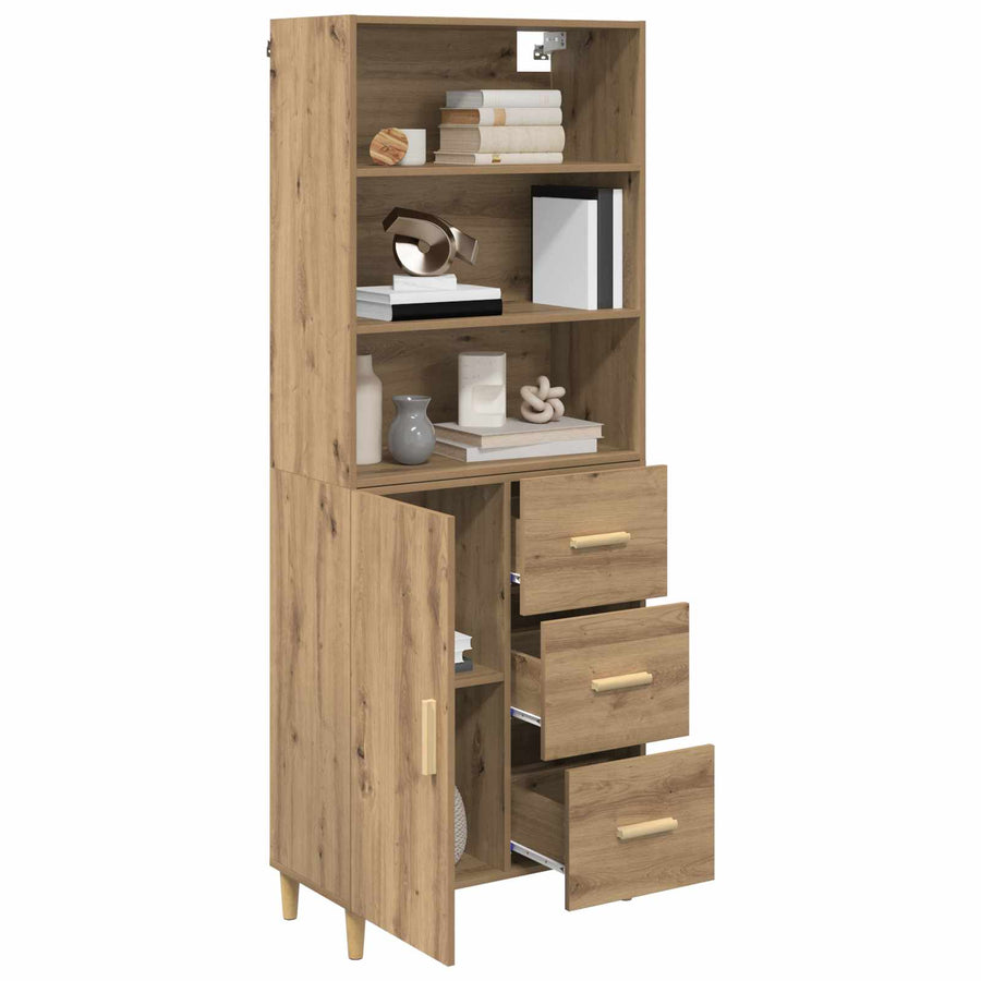 Hoge kast Artisan Eiken 69,5 x 32,5 x 180 cm Bewerkt hout
