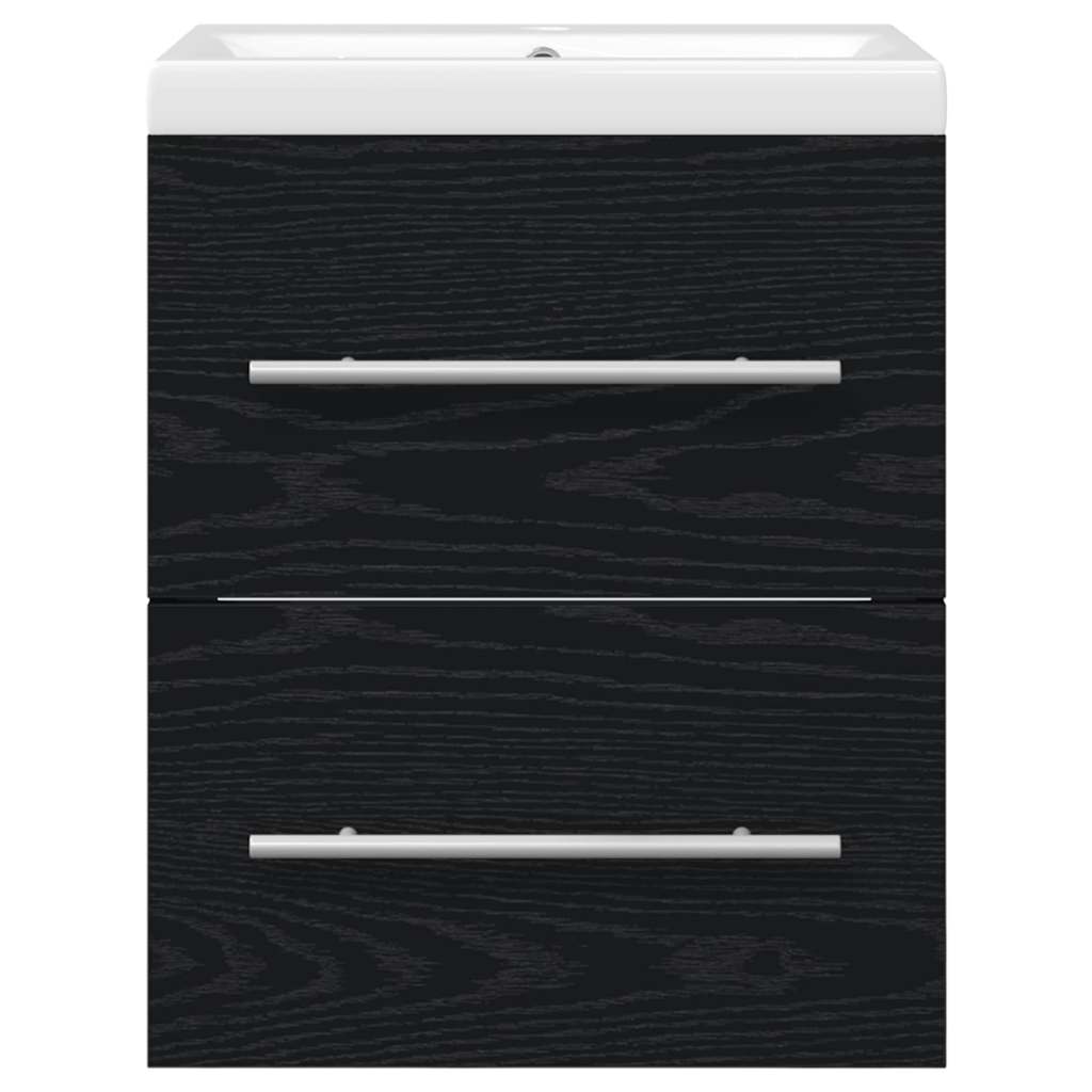 Badkamertenk te kast met lade met opslag Zwart 42 x 39 x 52 cm