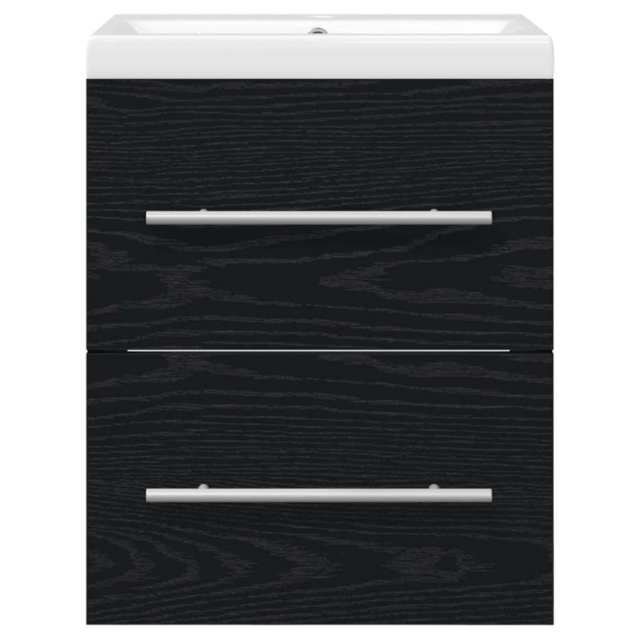 Badkamertenk te kast met lade met opslag Zwart 42 x 39 x 52 cm