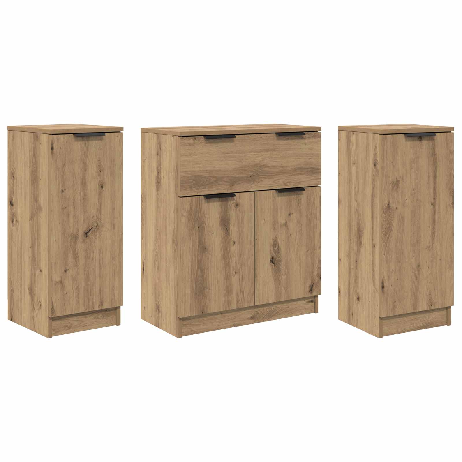 Dressoir met lade 3 pcs Artisan Eiken Bewerkt hout