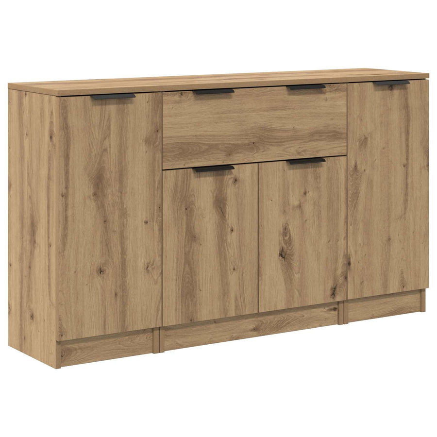 Dressoir met lade 3 pcs Artisan Eiken Bewerkt hout