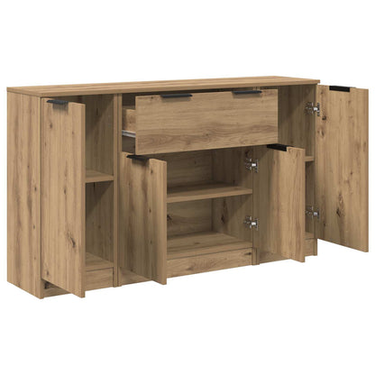 Dressoir met lade 3 pcs Artisan Eiken Bewerkt hout