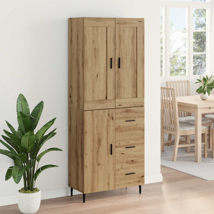 Hoge kast met lade 2 pcs Artisan Eiken Bewerkt hout