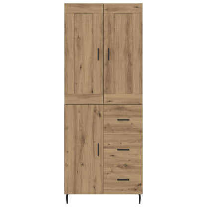 Hoge kast met lade 2 pcs Artisan Eiken Bewerkt hout