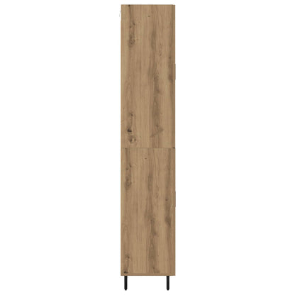 Hoge kast met lade 2 pcs Artisan Eiken Bewerkt hout