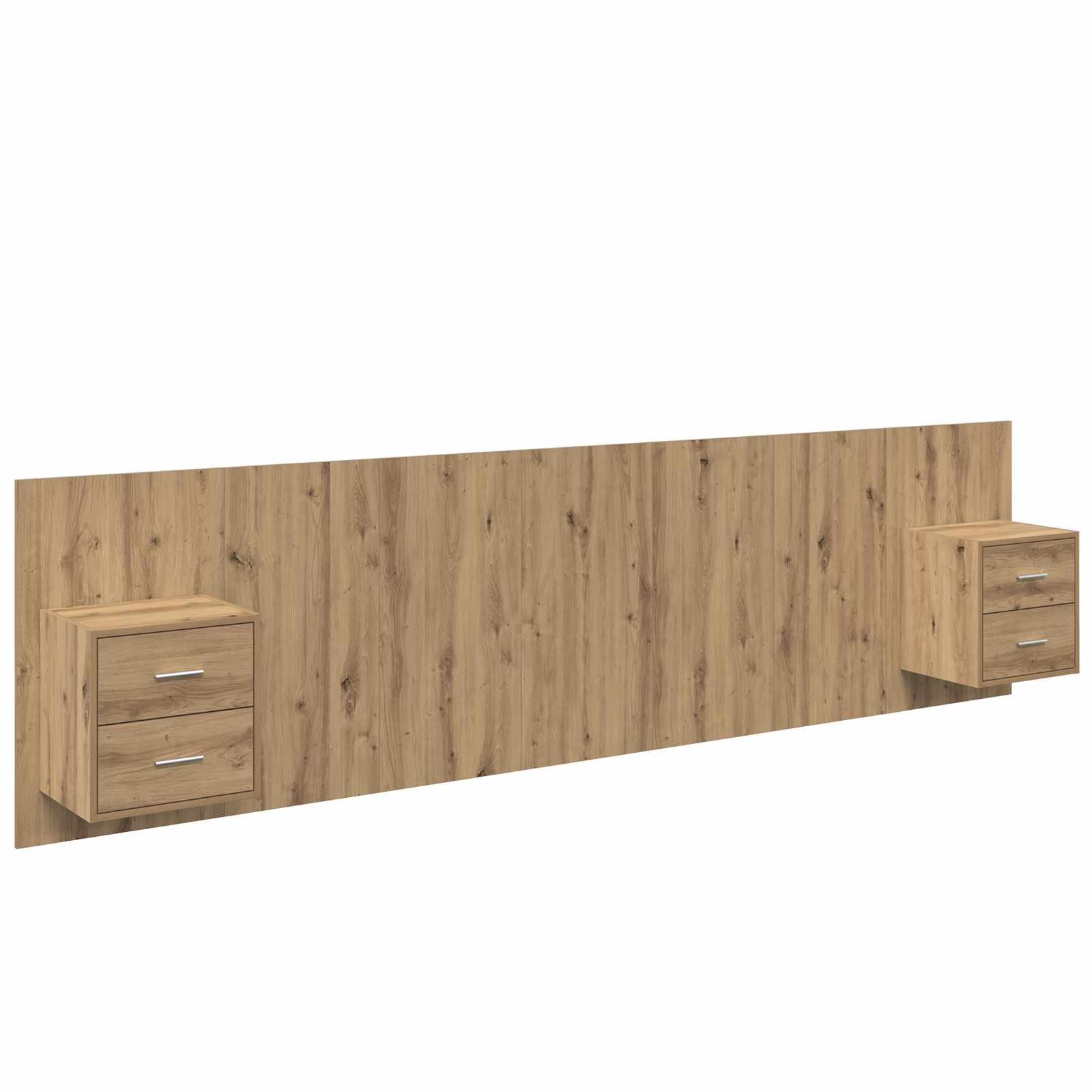 Hoofdbord Met Kast met lade 3 pcs Artisan Eiken Bewerkt hout