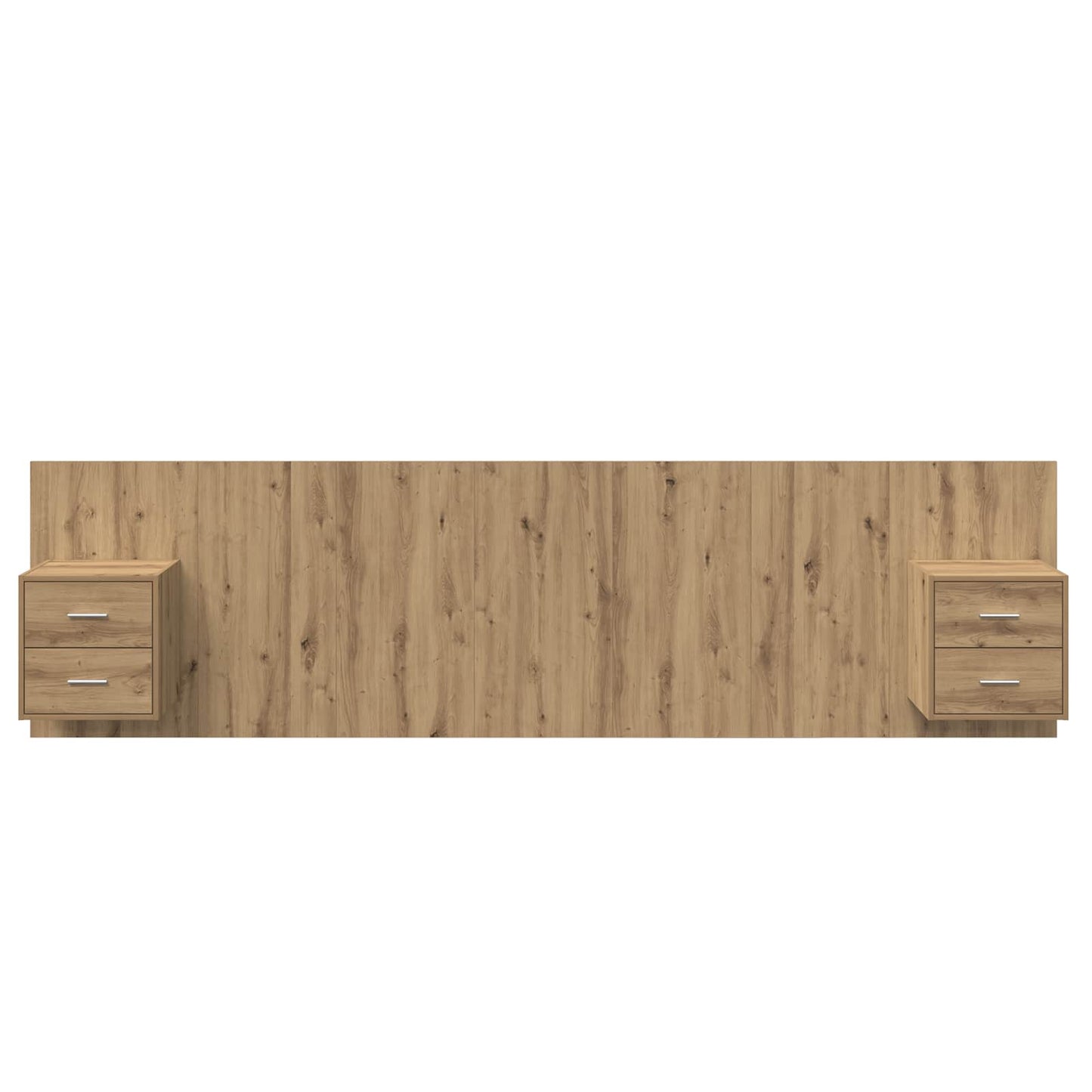 Hoofdbord Met Kast met lade 3 pcs Artisan Eiken Bewerkt hout