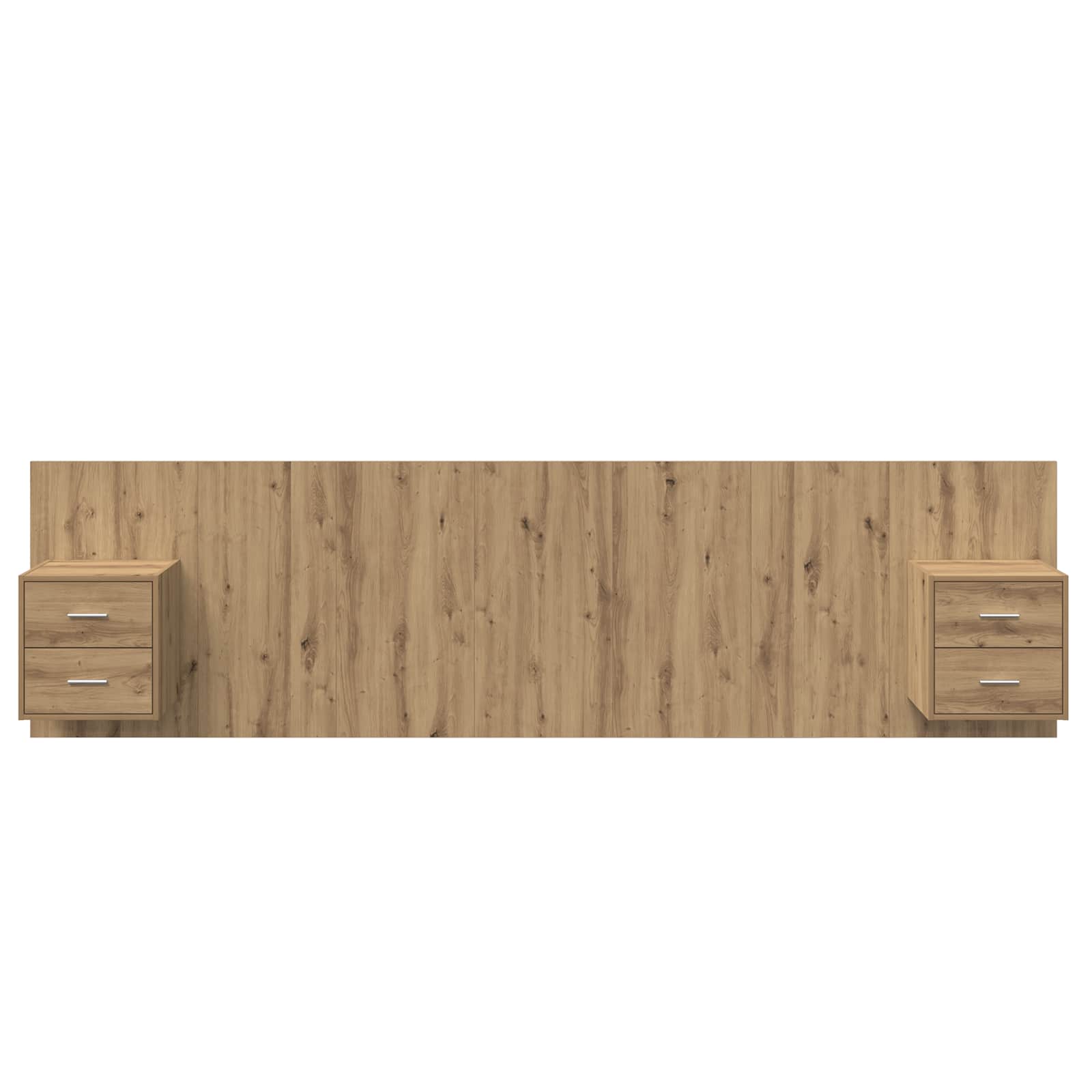 Hoofdbord Met Kast met lade 3 pcs Artisan Eiken Bewerkt hout