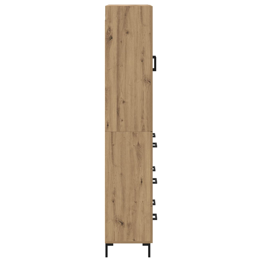 Highboard Artisan Eiken 69,5 x 34 x 180 cm Bewerkt hout