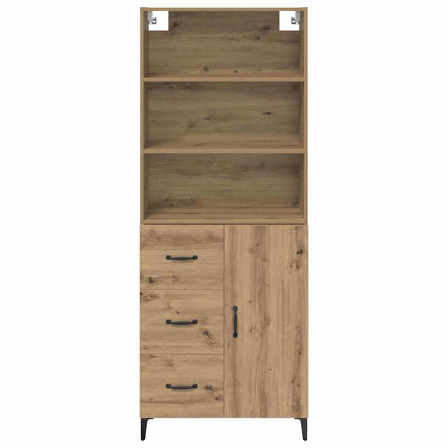 Hoge kast Artisan Eiken 69,5 x 34 x 180 cm Bewerkt hout