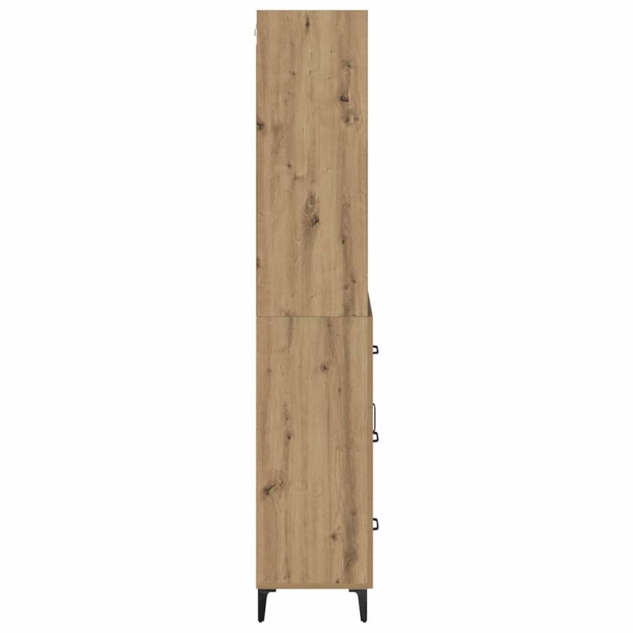Hoge kast Artisan Eiken 69,5 x 34 x 180 cm Bewerkt hout