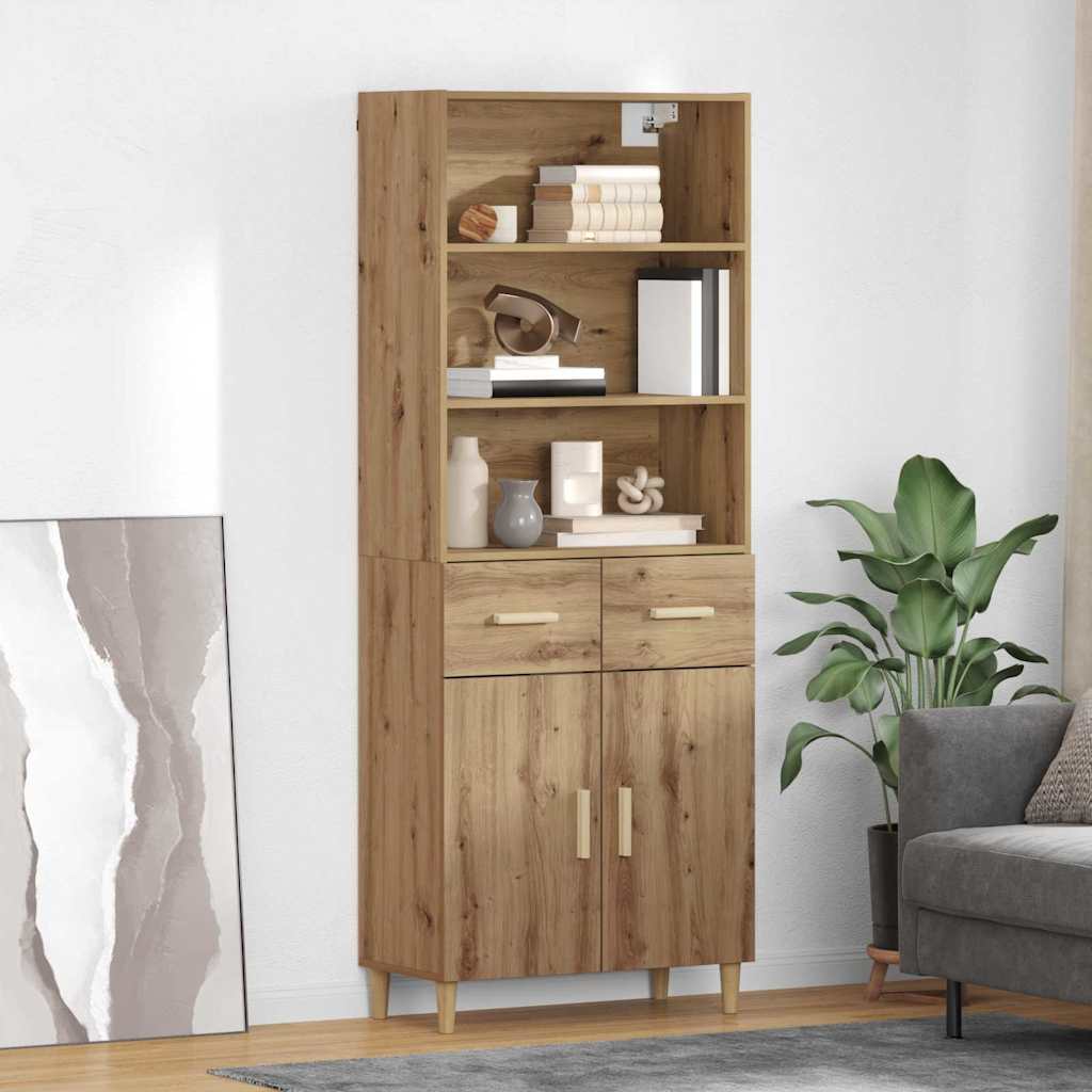 Hoge kast Artisan Eiken 69,5 x 32,5 x 180 cm Bewerkt hout