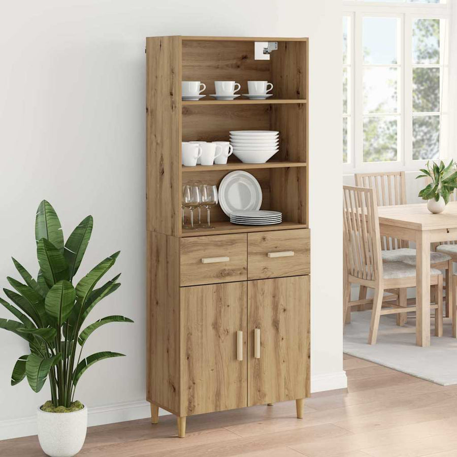 Hoge kast Artisan Eiken 69,5 x 32,5 x 180 cm Bewerkt hout