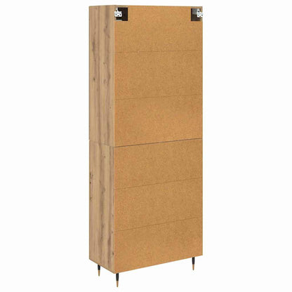 Hoge kast 2 pcs Artisan Eiken 69,5 x 34 x 180 cm Bewerkt hout