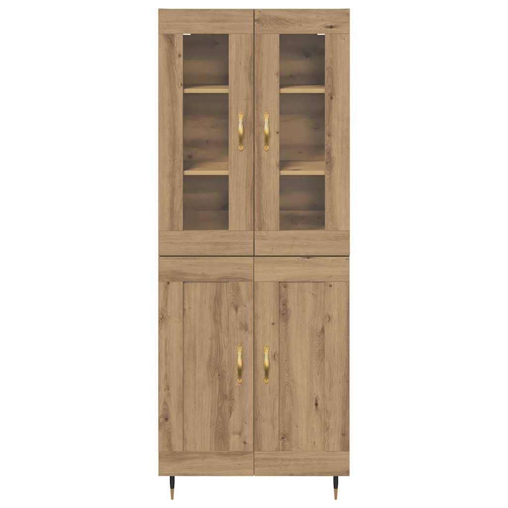 Hoge kast 2 pcs Artisan Eiken 69,5 x 34 x 180 cm Bewerkt hout