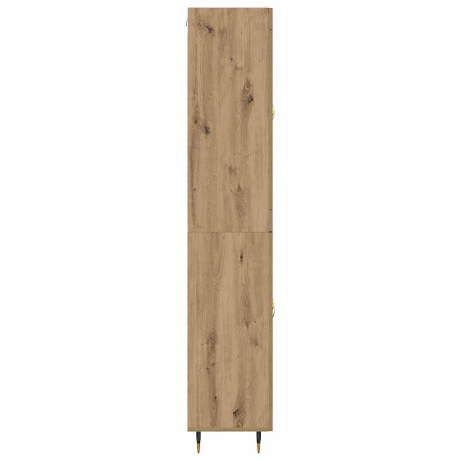 Hoge kast 2 st Artisan Eiken 69,5 x 34 x 180 cm Bewerkt hout