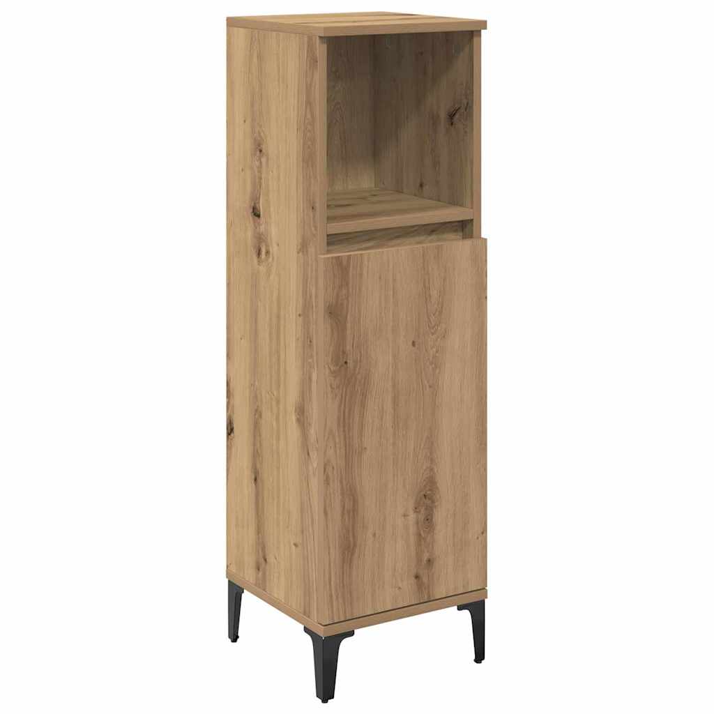 Badkamermeubelset met plank 3 pcs Artisan Eiken Bewerkt hout