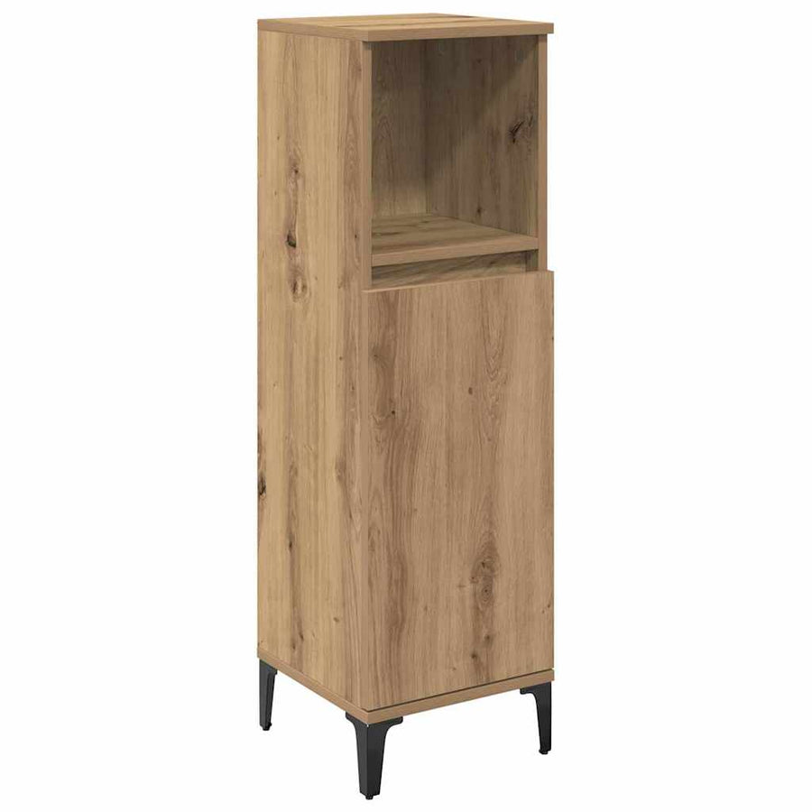 Badkamermeubelset met plank 3 pcs Artisan Eiken Bewerkt hout