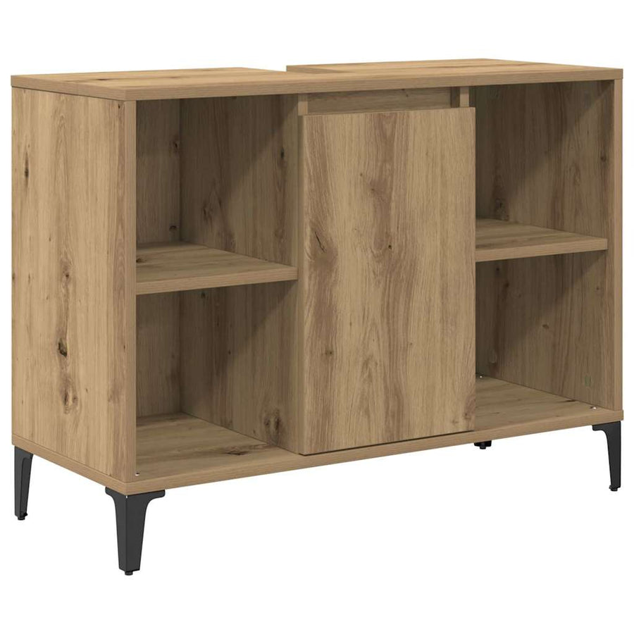 Badkamermeubelset met plank 3 pcs Artisan Eiken Bewerkt hout