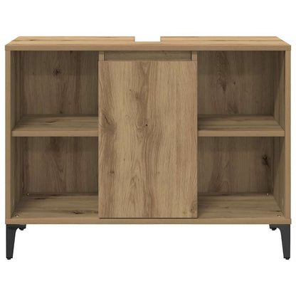 Badkamermeubelset met plank 3 pcs Artisan Eiken Bewerkt hout