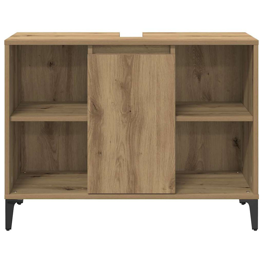 Badkamermeubelset met plank 3 pcs Artisan Eiken Bewerkt hout