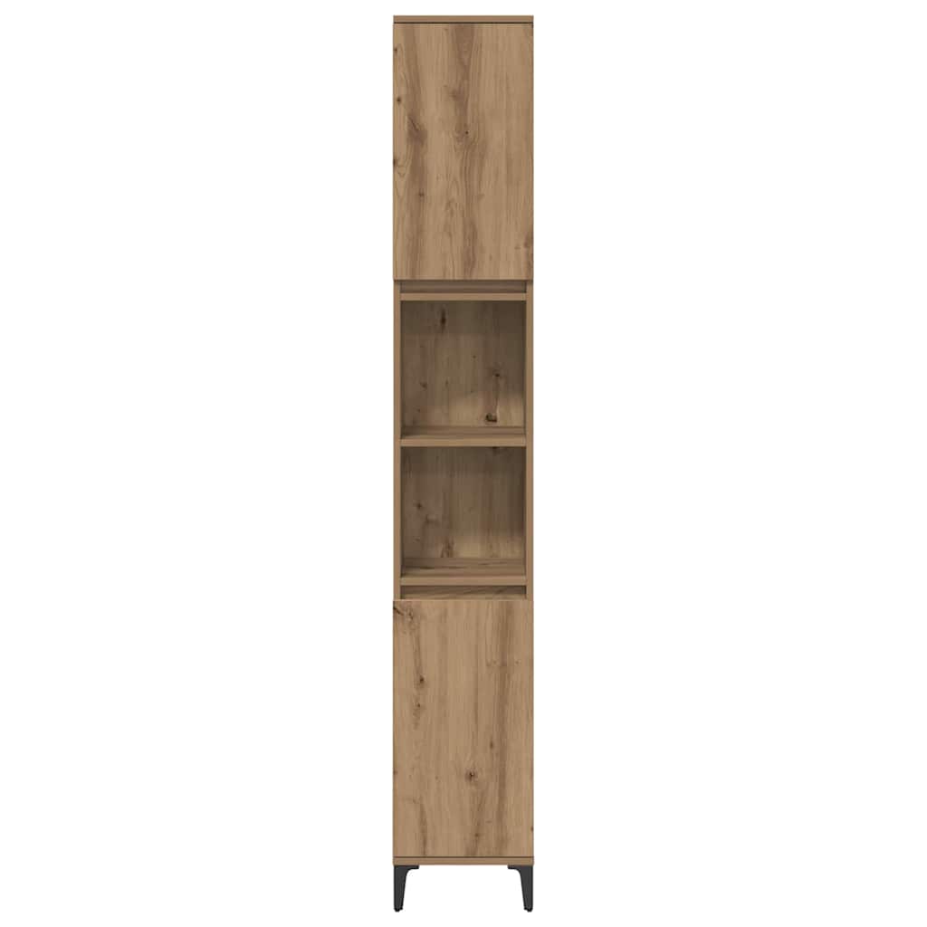 Badkamermeubelset met plank 3 pcs Artisan Eiken Bewerkt hout