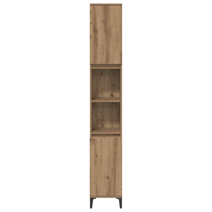 Badkamermeubelset met plank 3 pcs Artisan Eiken Bewerkt hout