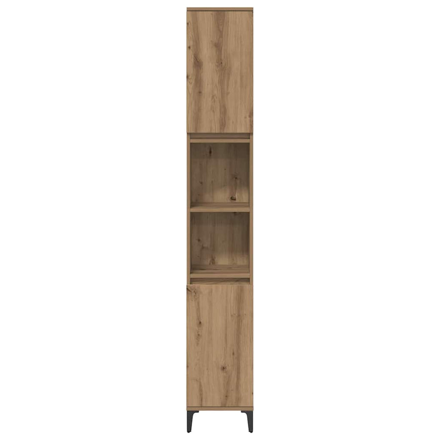 Badkamermeubelset met plank 3 pcs Artisan Eiken Bewerkt hout